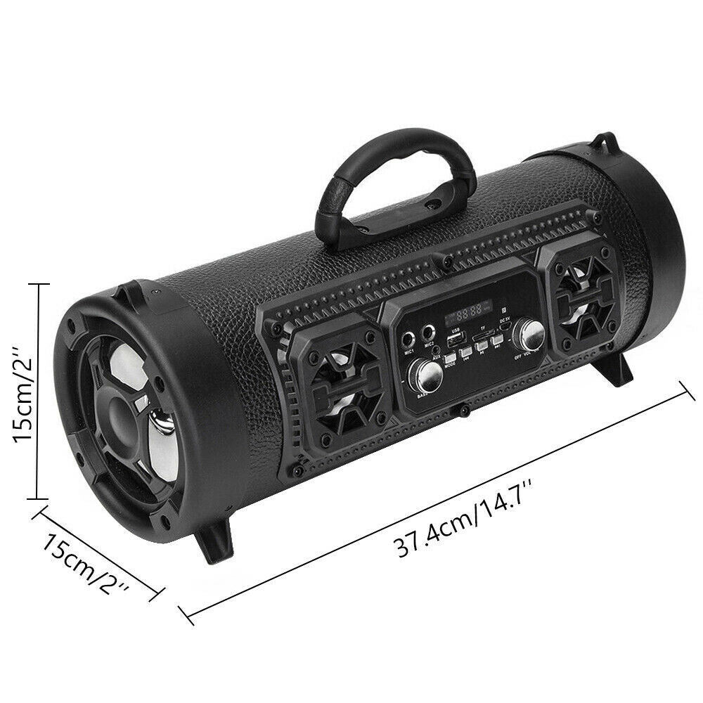 Portable Wireless Bluetooth Speakers Stereo Bass Outdoor Subwoofer USB ...