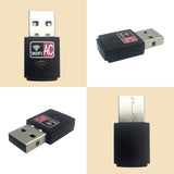 Dual Band 2.4GHz 5GHz 600Mbps USB WiFi Wireless Dongle AC600 Lan Network Adapter