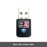 Dual Band 2.4GHz 5GHz 600Mbps USB WiFi Wireless Dongle AC600 Lan Network Adapter