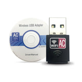 Dual Band 2.4GHz 5GHz 600Mbps USB WiFi Wireless Dongle AC600 Lan Network Adapter