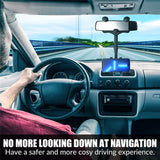 360° Car Rear View Mirror Mount Holder Multifunctional Universal Phone Stand AU