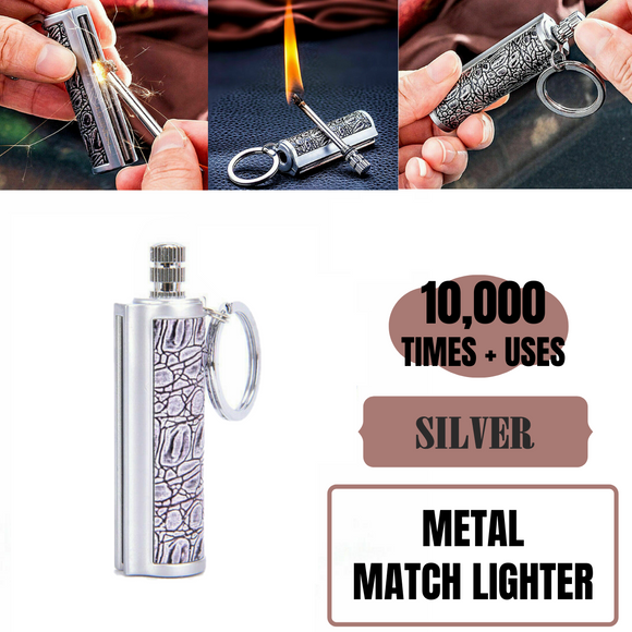 Metal Fire Starter Lighter Waterproof Flint Match Keychain Camping Survival BDA