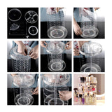 360° Rotating 3 Layer Acrylic Makeup Organiser