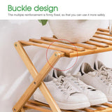 3-6 Tiers Shoe Rack Bamboo Folding