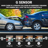 1080P Dual Dash Cam Uber Car 3" IR Night Vision Video Recorder Camera G sensor
