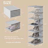 Foldable Shoe Box Storage Transparent 6 Boxes