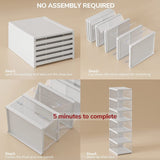 Foldable Shoe Box Storage Transparent 6 Boxes