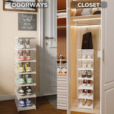 Foldable Shoe Box Storage Transparent 6 Boxes