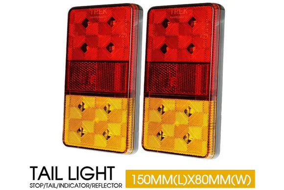 2x LED Trailer Lights Tail Lamp Stop Indicator 12v Volt 4wd 4x4 Camper Ute