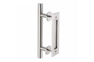 Barn Door Handle 12" Sliding Flush Pull Wood Door Gate Hardware Stainless Steel