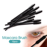 10pcs Disposable Mascara Wands Eyelash Brush Applicator