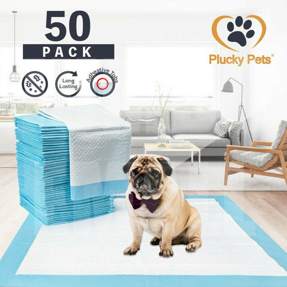 Pet Toilet Training Pads 50 Puppy Dog Cat Indoor 60x60cm Super Absorben