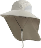 Mens Neck Flap Hat Wide Brim Unisex Hiking Fishing Sun Protection Outdoor Cap AU