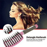 Nylon Bristle Detangling Boar Hair Brush Head Scalp Massage Vented Comb AU