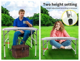 Folding Camping Table Aluminium Portable Picnic Outdoor Foldable Tables BBQ Desk