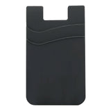 Double Layers Silicone Mobile Phone Back Card Holder Wallet 3M Stick On Adhesive