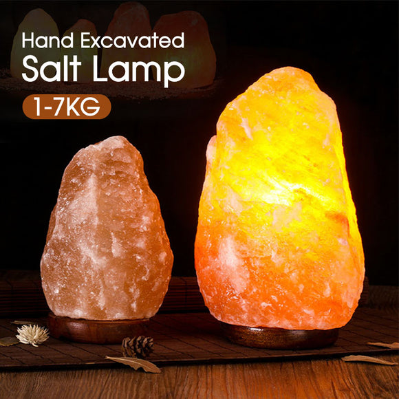 New Himalayan Salt Lamp Crystal Rock Shape Natural Pink Night Light Kit 2-5kg