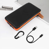 Waterproof Portable Solar Charger Dual USB External Battery Power Bank 300000mAh