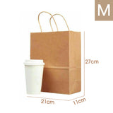 50 x Bulk Kraft Paper Bags Gift Shopping Carry Craft Brown Bag with Handles AU