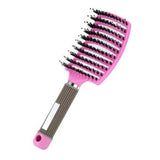 Nylon Bristle Detangling Boar Hair Brush Head Scalp Massage Vented Comb AU