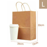 50 x Bulk Kraft Paper Bags Gift Shopping Carry Craft Brown Bag with Handles AU