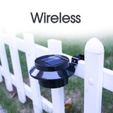 1x Solar Power 3LED Fence Light Outdoor Garden Wall Pathway Lamp