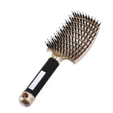 Nylon Bristle Detangling Boar Hair Brush Head Scalp Massage Vented Comb AU