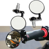 Set 2PCS Universal Motorcycle Handle Bar End Mirrors Motorbike Side Rear View