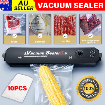 AUTOMATIC VACUUM SEALER MACHINE WITH 10PCS VACCUM BAGS FOOD PACKING KITCHEN TOOL