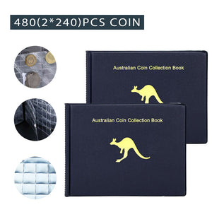 480 Coin Holder Collection Storage Collecting Money Penny Pockets Album Book AU