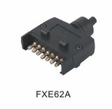 RAILER PLUG 7 PIN FLAT MALE TO 7 PIN FLAT FEMALE RECTANGLE CARAVAN TRAILER