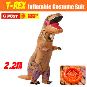 Inflatable Dinosaur Costume Adult Jurassic World Park Trex T-Rex Blow AU STOCK