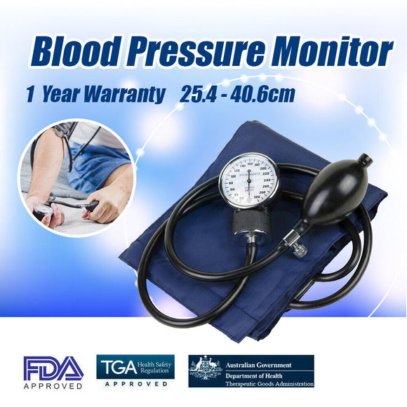 Aneroid Sphygmomanometer Arm Blood Pressure Monitor Cuff Stethoscope Meter
