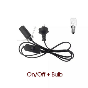 Salt Lamp Power Cord Himalayan 1.8m Dimmer or ON/OFF Button with FREE Bulb