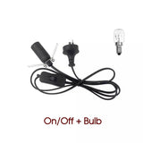 Salt Lamp Power Cord Himalayan 1.8m Dimmer or ON/OFF Button with FREE Bulb