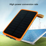 Waterproof Portable Solar Charger Dual USB External Battery Power Bank 300000mAh