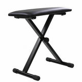 Portable Piano Stool Adjustable 3 Way Folding Keyboard Seat Bench Chair Black