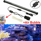 67cm LED Aquarium Lights Submersible Air Bubble RGB Light for Fish Tank
