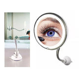 10X Magnifying Makeup Mirror With LED Light Cosmetic 360° Rotation Flexible AU