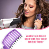 Nylon Bristle Detangling Boar Hair Brush Head Scalp Massage Vented Comb AU