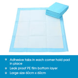 Pet Toilet Training Pads 50 Puppy Dog Cat Indoor 60x60cm Super Absorben