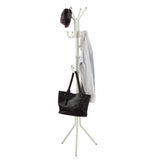 12 Hook 3-Tier Coat Hat Clothes Rack Free Standing Metal Tree Style Hanger White