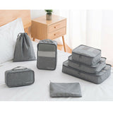 7Pcs Au Packing Cubes Travel Pouches Luggage Organiser Clothes Suitcase Bag