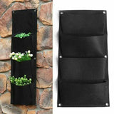 4 Pocket Outdoor Wall Plant Flower Hanging Garden Planting Waterproof Bag