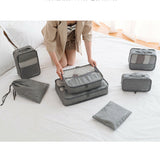 7Pcs Au Packing Cubes Travel Pouches Luggage Organiser Clothes Suitcase Bag