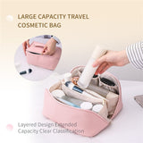 Cosmetic Divider Bag PU Makeup case Storage Portable Travel Pouch Large Capacity