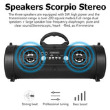 Portable Wireless Bluetooth Speakers Stereo Bass Outdoor Subwoofer USB/TF/ Radio