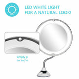 10X Magnifying Makeup Mirror With LED Light Cosmetic 360° Rotation Flexible AU