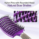 Nylon Bristle Detangling Boar Hair Brush Head Scalp Massage Vented Comb AU