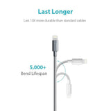 2M Genuine USB Nylon Cable Cord Charger for Apple iPhone X 8 7 6 5 5s iPad